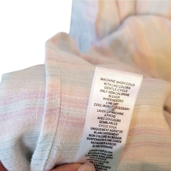 Splendid Women's White Pastel Stripe Tiered Dress Size L NWT - Picture 6 of 6